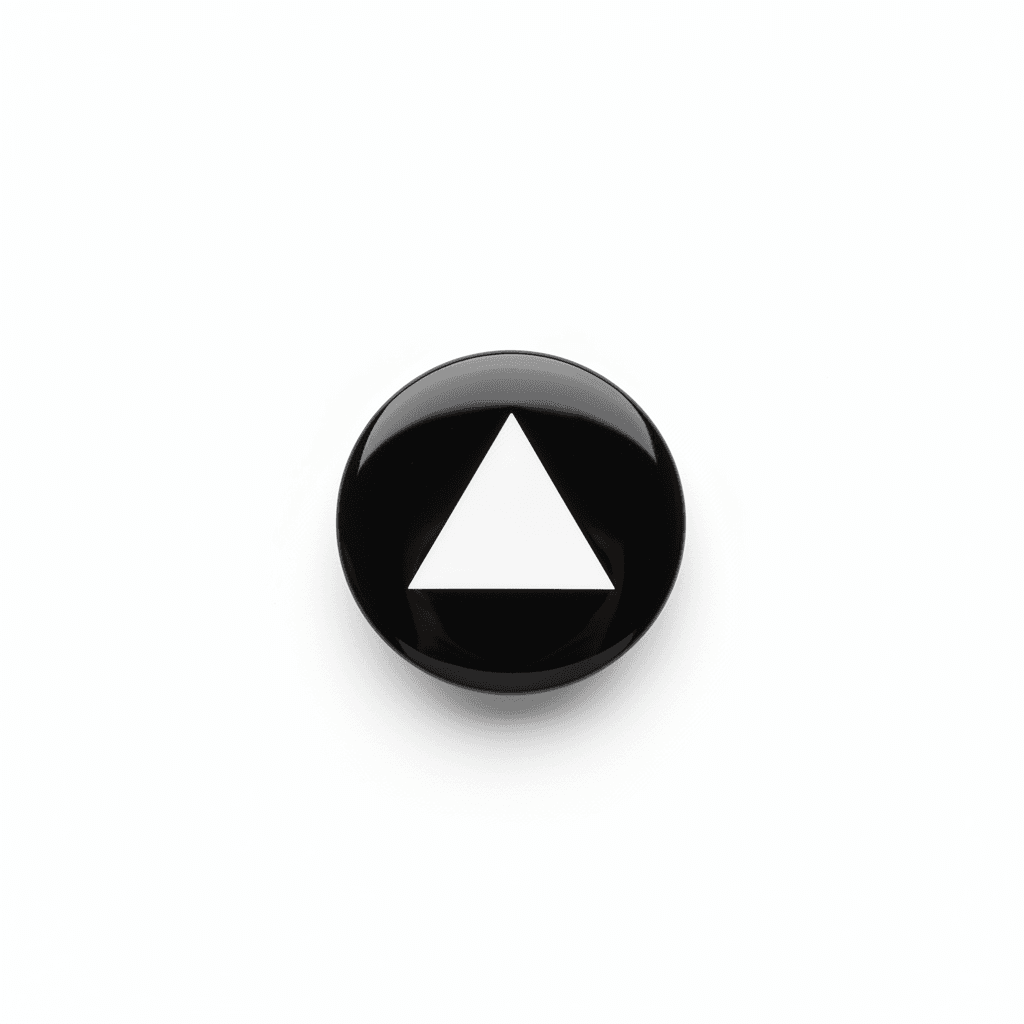 Black Enamel Pin (Triangle Inlay)
